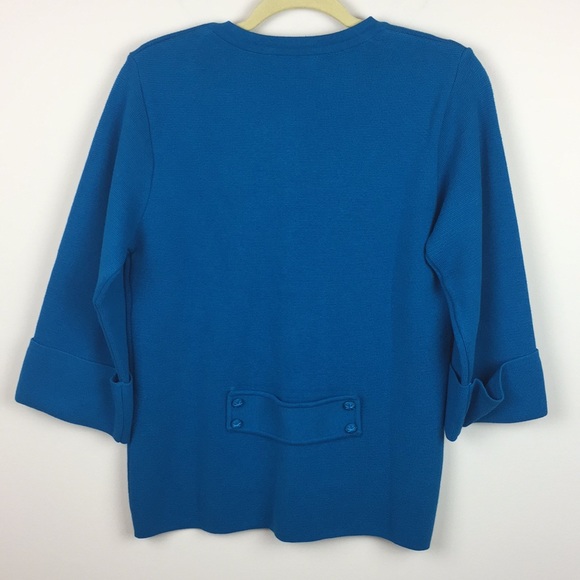 evie. - Button Down 3/4 Length Sleeve Sweater - Picture 4 of 5